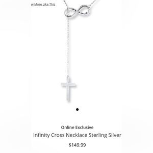 Infinity Cross Pendant Necklace-Silver